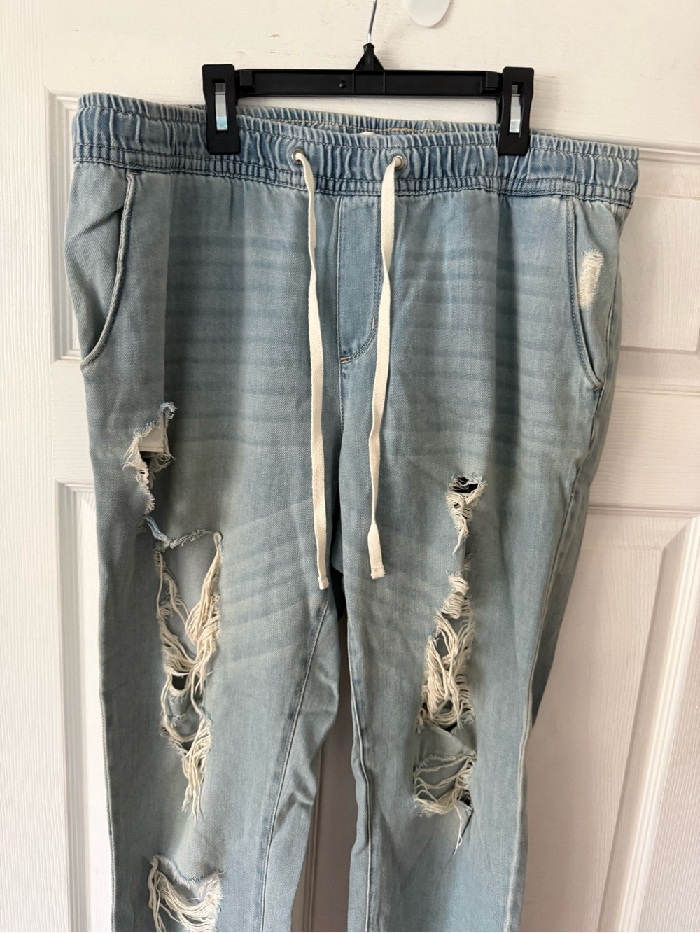 Garage Light Blue Distressed Ripped Jeans - Picture 2 of 6